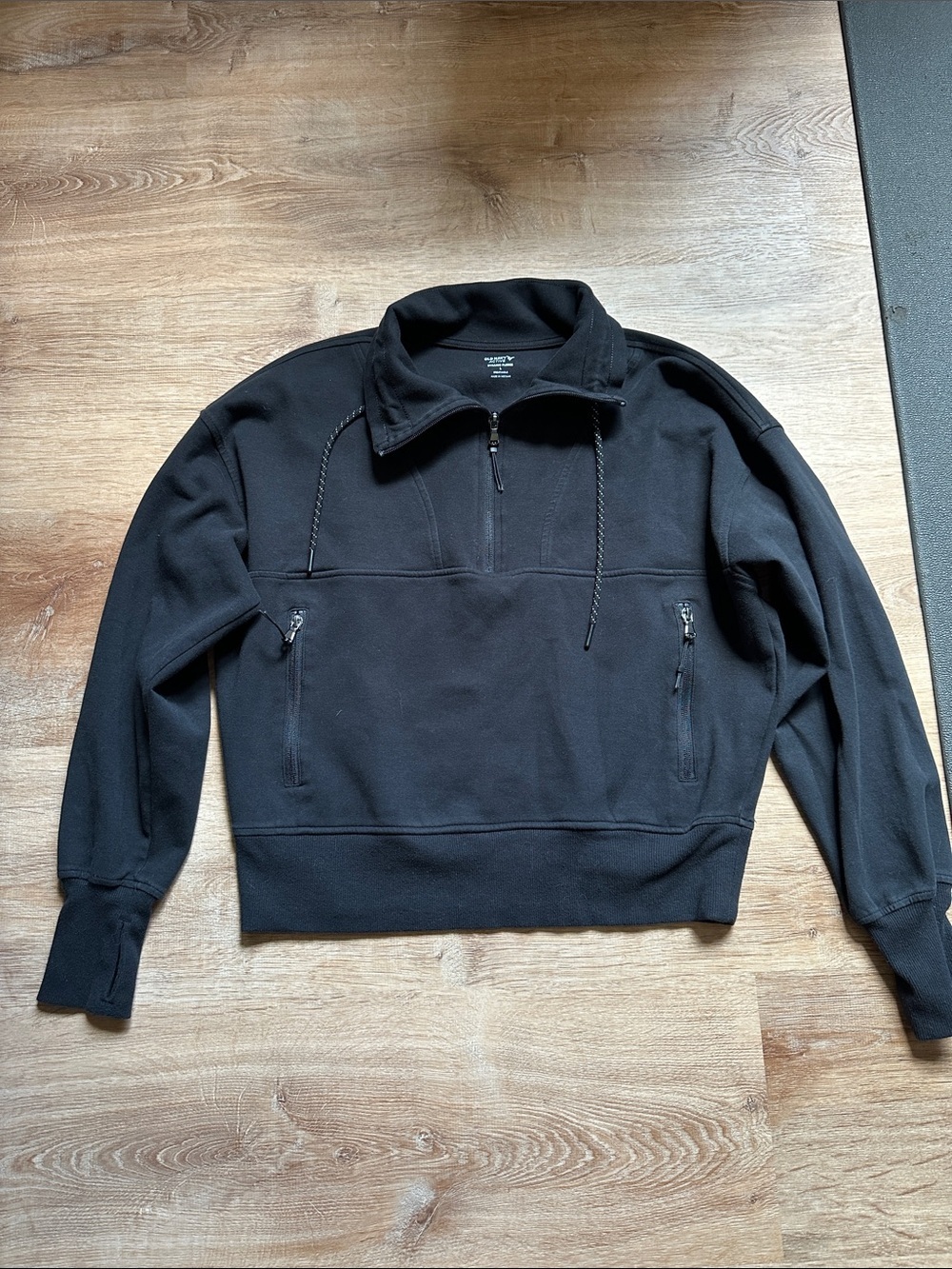 Old Navy Women's Black Zip-Neck Pullover Sweater
